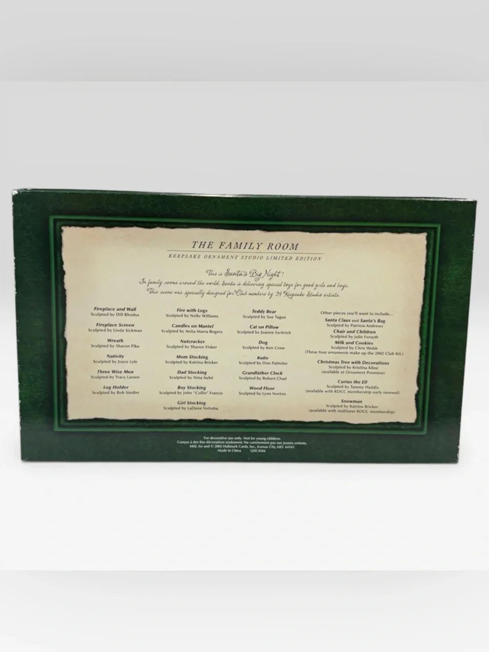 RARE Hallmark The Family Room Keepsake 2002 Limited Edition Christmas NEW IN BOX
